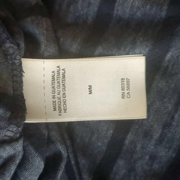 Lucky Brand Venice Burnout, Black/Grey Striped, M, w/pocket - Picture 12 of 14